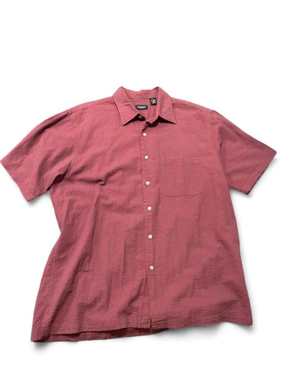 Van Heusen Men's Red and Burgundy Shirt